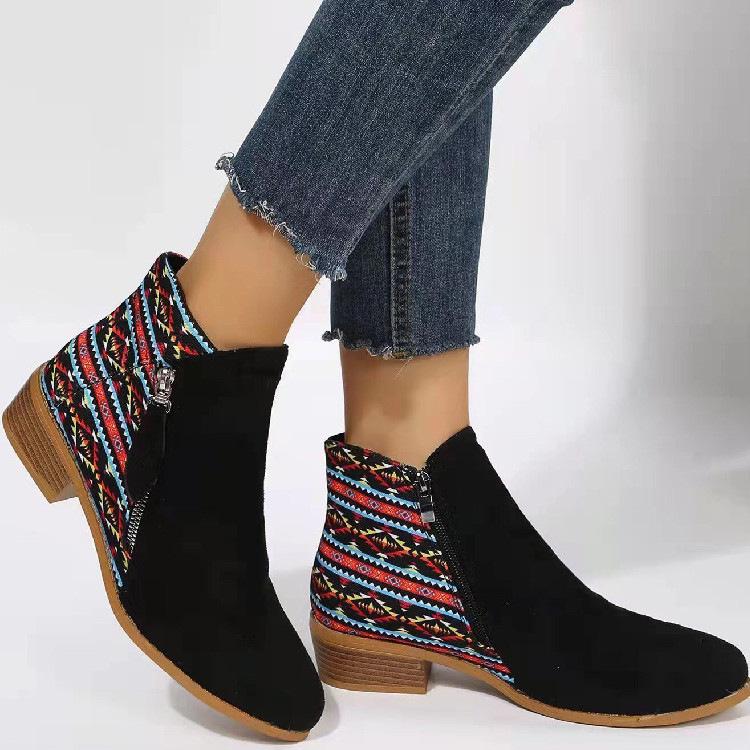 Plus Size Suede Women's Ankle Boots - Autumn/Winter 2021, European & American Style