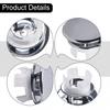 33*11.8mm Hole Overflow Cover ABS Bathroom Basin Silver