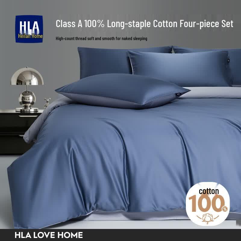 HLA 4-Piece Pure Cotton Bedding Set
