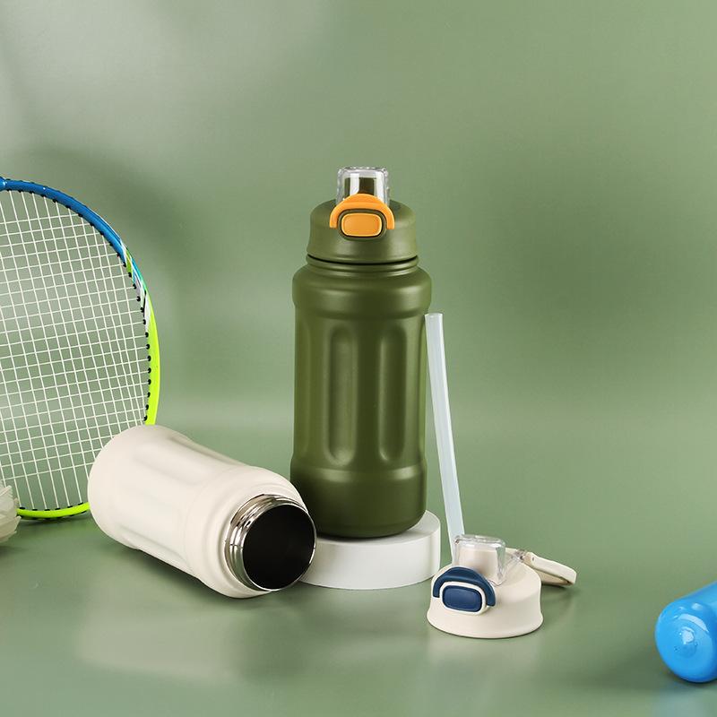 New Large Capacity Thermos Cup Stainless Steel Men Outdoor Sports Thermos Cup Ton Ton Pot Handle Kettle