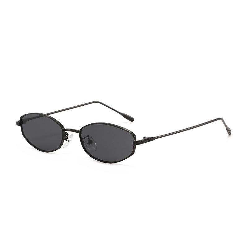 Luxury Polygon Small Frame Oval Exquisite Metal Glasses for Men and Women Rectangle Anti-Uv Sunglasses Ladies Rhombus Eyewear