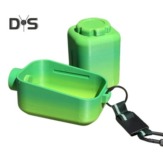 

2-в-1 миска для питья домашних животных, бутылка для перекуса, удобная для путешествий, герметичная, напечатанная на 3D-принтере, кормушка для собак и кошек, универсальная насадка для бутылок с водой, товары для животных зелёный