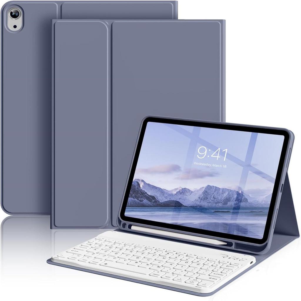 iPad 10th Gen Protective Case with Detachable Wireless Keyboard and Pro Mouse Compatibility