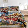 One Piece Adventure Print 3Pcs Bedding Setduvet Cover With 2 Bedropillowcase Home Birthday Gift