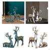 2 Pieces Deer Couple Statue Decoration Home Decor for Living Room Bedroom Desktop Wedding