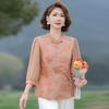 Romon Elegant New Chinese Style Gauze Sleeve Blouse