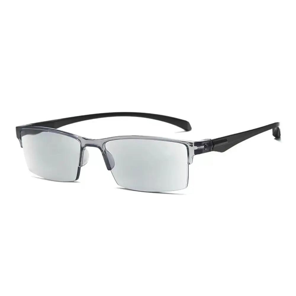 Neu Anti Blue Ray Lesebrille Smart Automatische Zoom Lesebrille Autofokus Power + 1,0(100) ~ +7,0(700) Halbrand Unisex