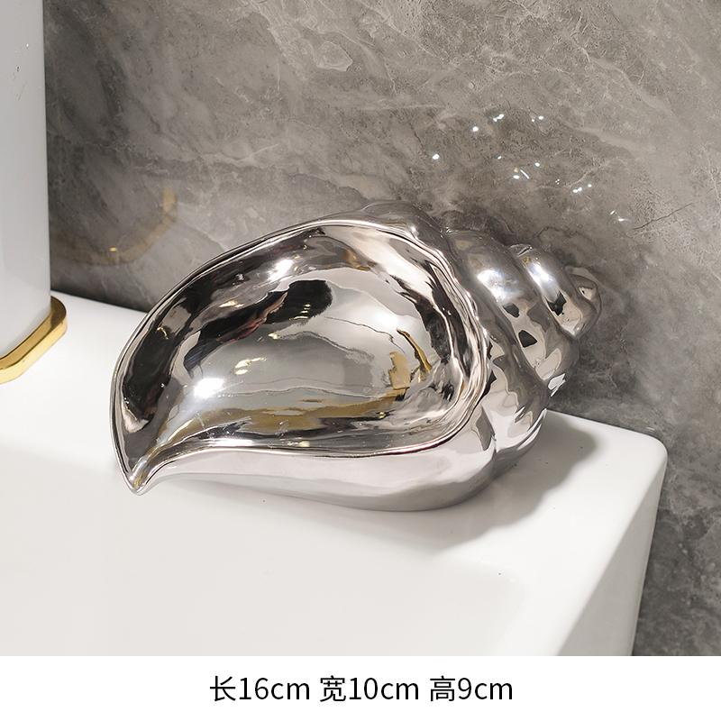 Portasapone Conchiglia Soggiorno Desktop Portaoggetti per Gioielli Decorazione Colore Solido Ceramica Portasapone Moderno Accessori per la Casa Bagno