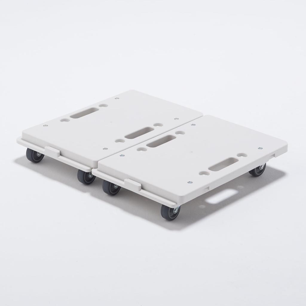 MUJI Recycled Polypropylene Platform Connectable Vertically or White W x 41cm D x Lightweight Dolly, Horizontally, Gray, Approx. 27.5cm 7.5cm H,