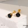 Luxury Titanium Steel Stud Earrings - 18K Gold, Colorfast, High-End European & American Design for Women