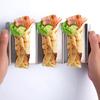 Taco Holder Stainless Steel Burritos Tray with Handles, Each Holding 2 Or 3 Tacos Can Be Used for Baking, Dishwasher And Grilling