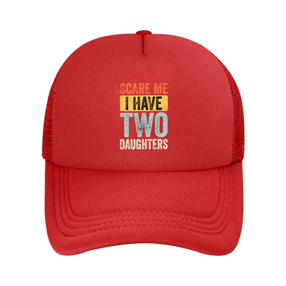 Vintage Funny Two Daughters Mesh Baseball Cap Hip Hop Adjustable