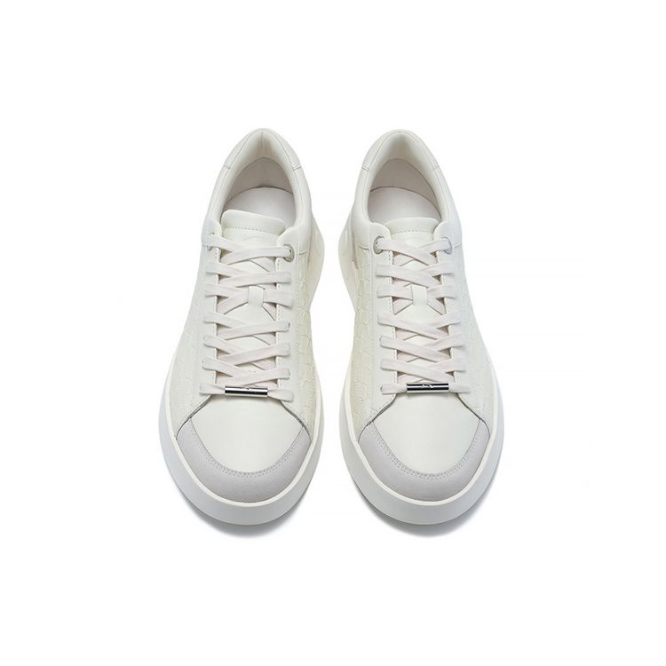 Li-Ning 1990 Classic Series Lightweight High Resilience Non-Slip Wear-Resistant Low-Top Sports Casual Shoes Men Sneaker Off-White ALHT017-1