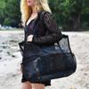 Summer Large Capacity Mesh Beach Bag For Towels 8 Pockets Durable Beach Bag For Toys Waterproof Underwear Pocket Beach Tote Bag