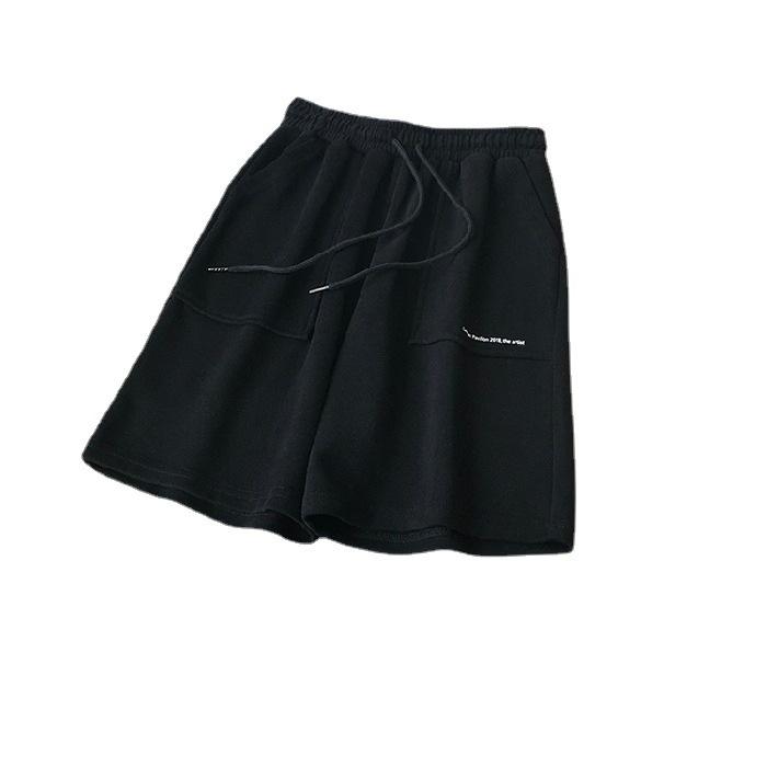 Summer Sports Shorts Casual Student High Waist Medium Pants Running Baggy Wide Leg Cropped Pants