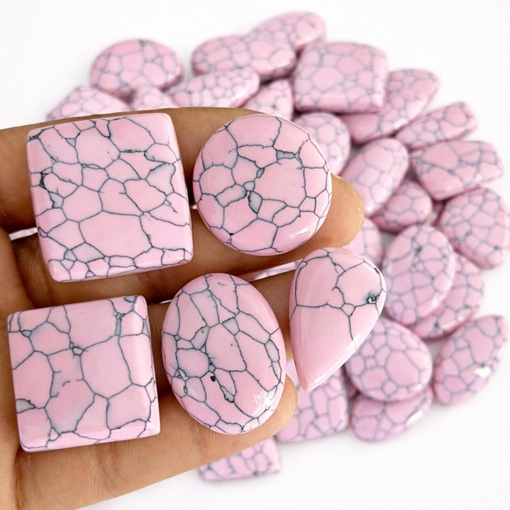 Wholesale Mohave Pink Opal Gemstones – Mixed Shape Cabochons for Jewelry Making