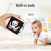 High Contrast Shapes Sets Baby Toys,Black and White Stroller Toy for Car Seat Baby Plush Rattles Rings Hanging Toy for Newborn,Toddlers Etc.(4Packs)