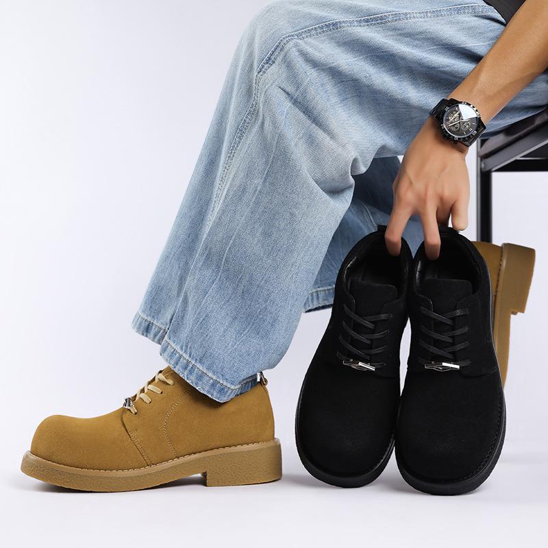 2025 Herren Mickey Mouse Derby Schuhe: Höhenvergrößernde, Dicksohlige, Modische Retro Casual Low-Top Lederschuhe