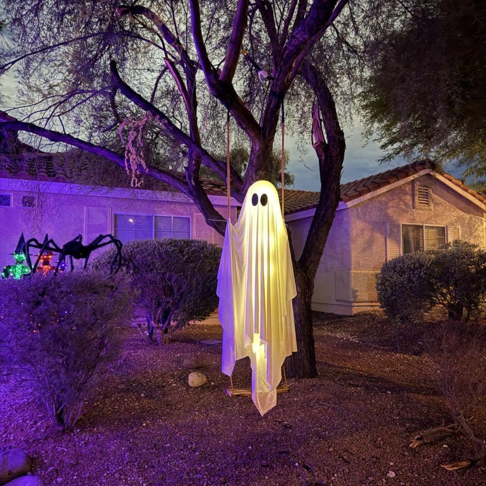 Sterowany pilotem Halloweenowy Wiszący Duch Duży Duch Huśtawka Impreza