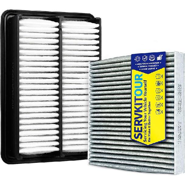 Engine Cabin Air Filter Set For Accord 1.5L (2018    ) Gas Only, Replace 17220-6A0-A00, 80292-SDA-A01