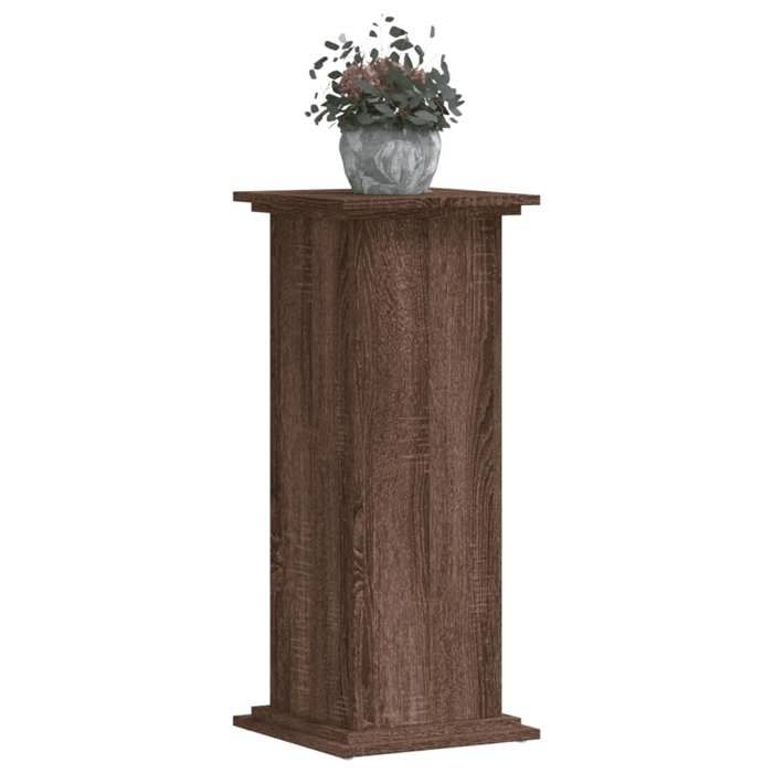 VidaXL Support pour plantes chêne marron 33x33x80 cm bois d'ingénierie 852975