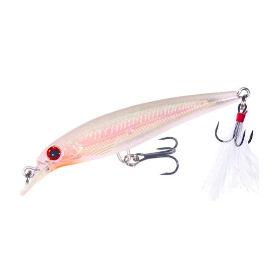 9CM/6.7G Minnow Fishing Lure with Tongue Hooks Hard Artificial Swimbait Freshwater Saltwater Trout Bass Fishing Accessories