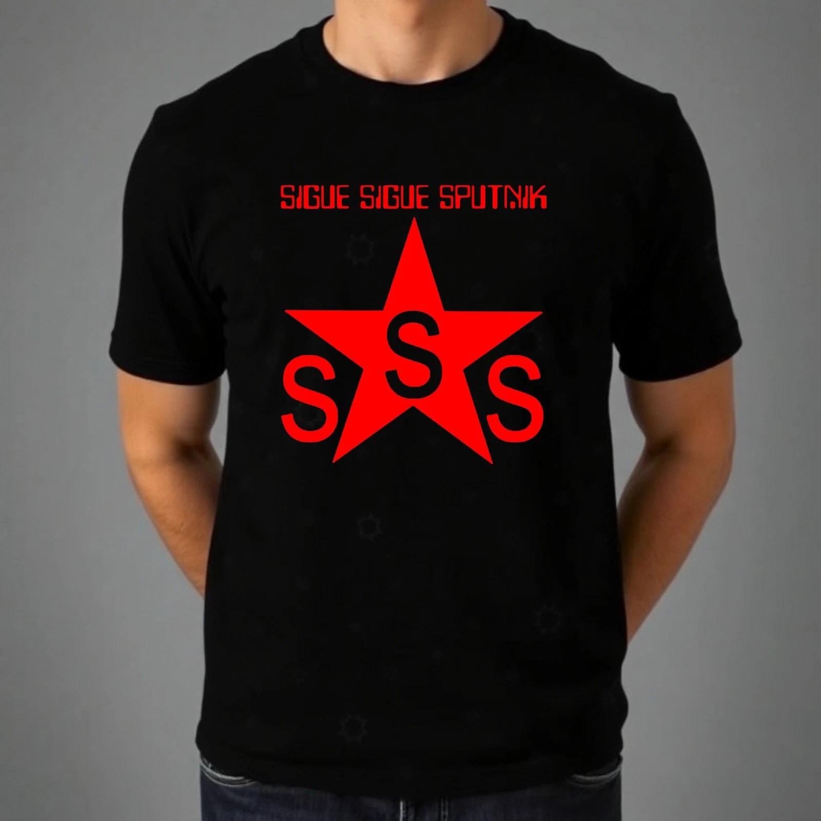 Sigue Sigue Sputnik T-shirt British New Wave Band Logo Fans Top Men s Unisex Tee 4XL