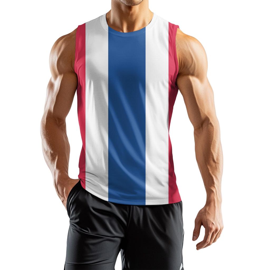 Men's Athleisure Independence Day Printed Sleeveless Vest