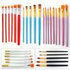 Wei Zhuang Art Student Brush Set: Nylon Bristles with Red, Blue, and Black Handles for Gouache, Watercolor, and Acrylic Painting