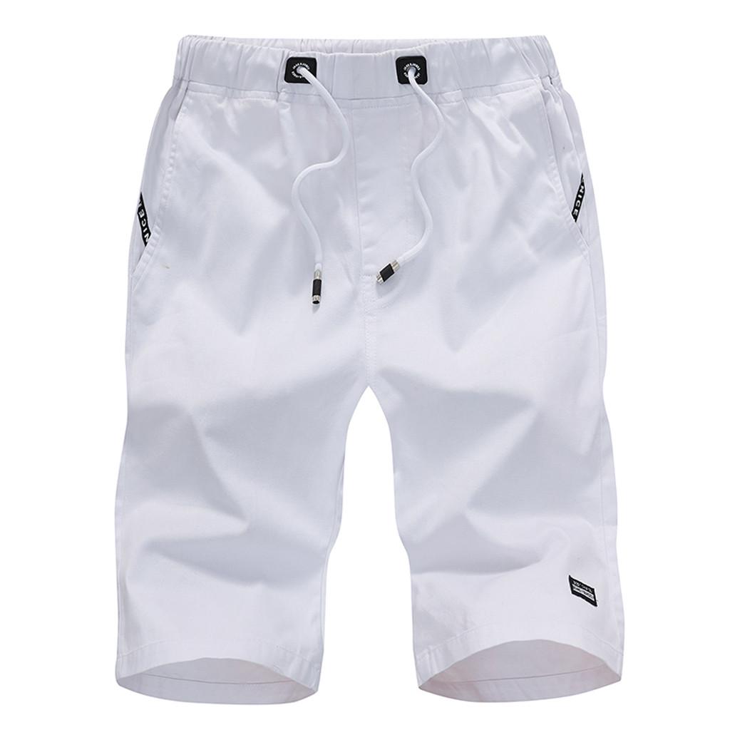 Men's Summer Leisure Sports Five-cent Trousers Cotton Belted Beach Short Pants