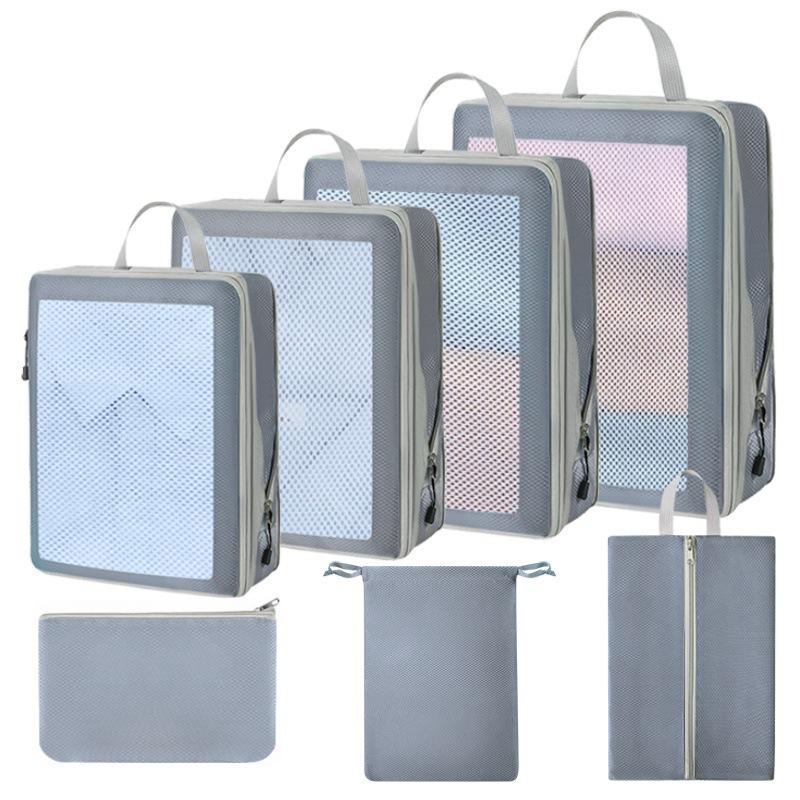 Waterproof Travel Packing Cubes Set, Thick Compression Bags for Clothes Underwear Shoes, Luggage Organizer Bags