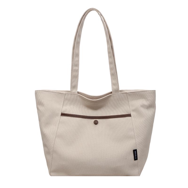 2026 Artistic Youth Canvas Shoulder Tote: Large Capacity, Versatile, Casual Bag for Students and Women