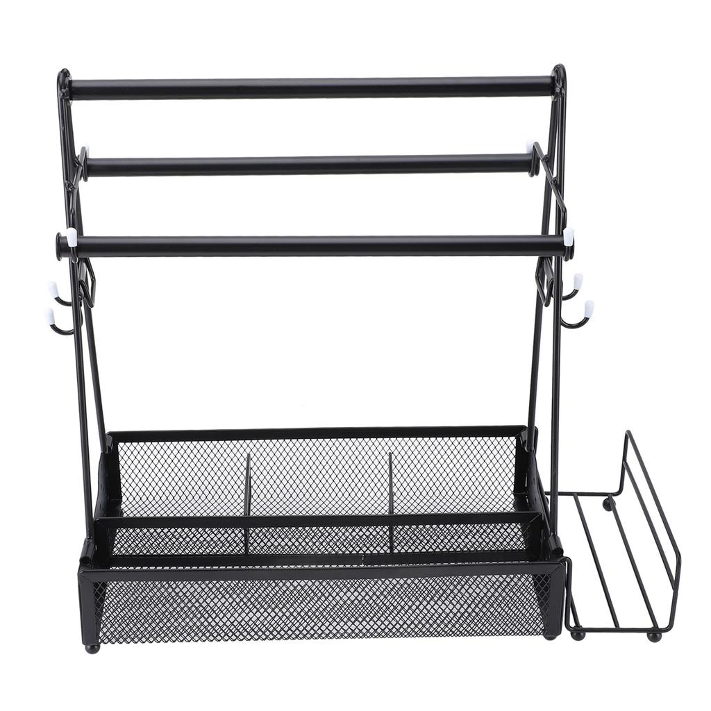 Bbq Condiment Holder With Paper Towel and Napkin Holder Metal Mesh Condiment Storage Organizer for