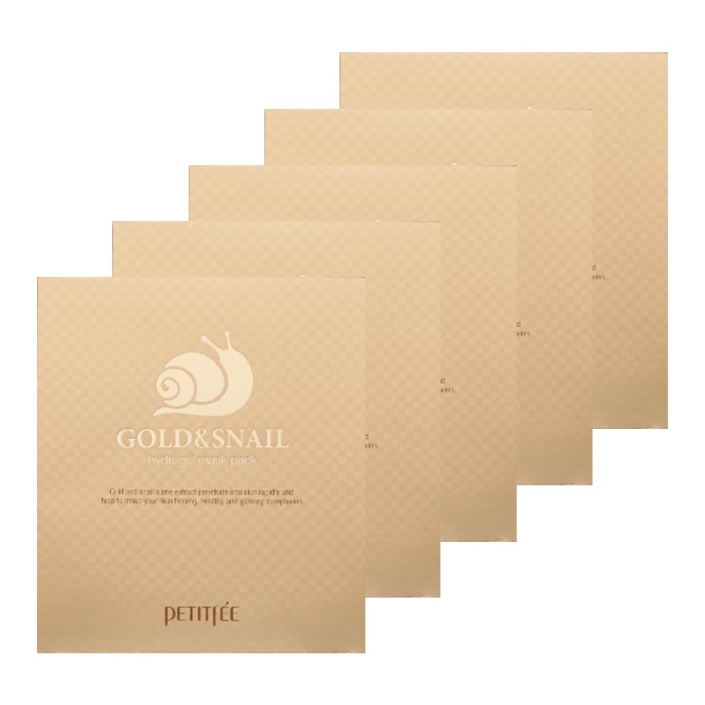 Petitfee Gold & Snail Hydrogel Mask Pack 5pcs AUTHENTIC STORE