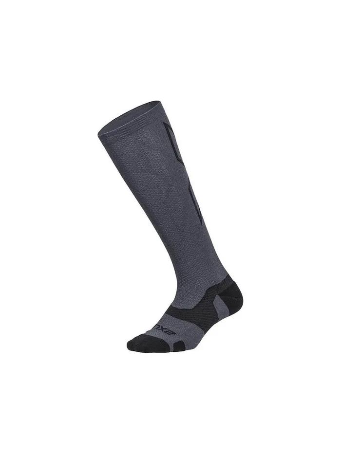 [2XU] Unisex Vector Light Cushion Full-Length Socks Grey_UA5155ETTM-BLK