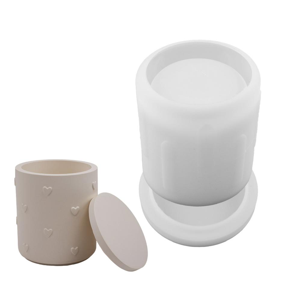 DIY Silikonform für Resin Kerzenhalter Kreativer Herzanhänger Basteln Epoxidtonform für Schmuckaufbewahrungsbehälter