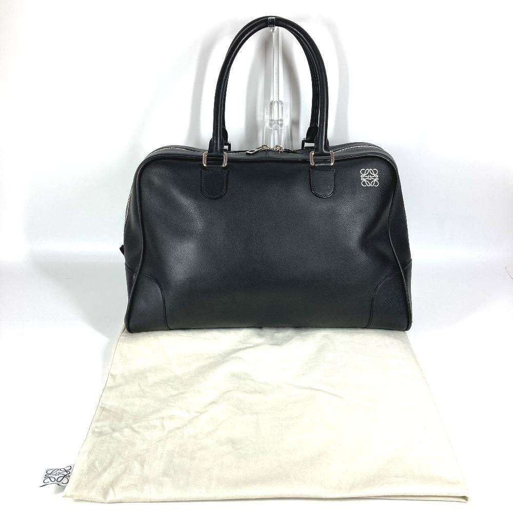 Loewe Amazona 44 Shoulder Bag Hand Bag Leather Black/White