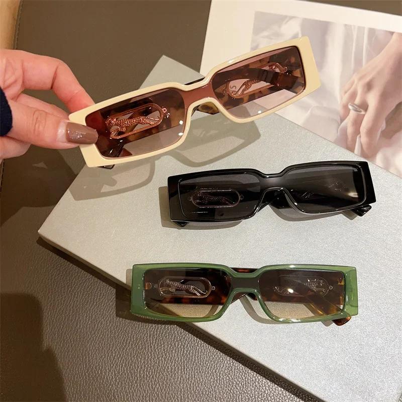Rectangle Sunglasses Women Fashion Luxury Brand Designer Square Sun Glasses Men Classic Punk Eyeglasses Shades UV400