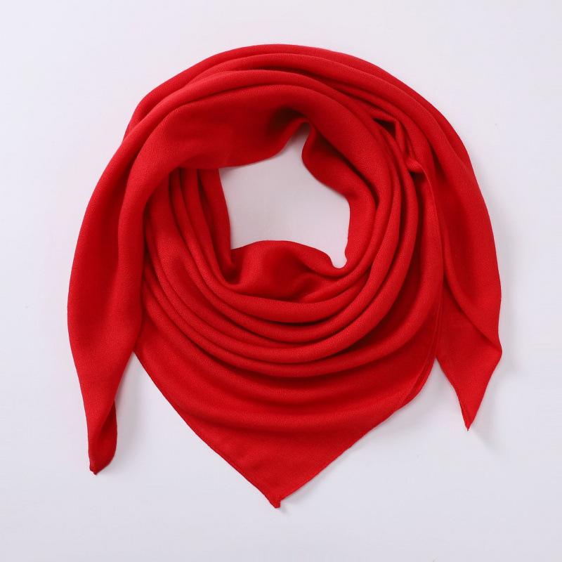 91cm solid color cotton-linen scarf headscarf, vintage square scarf, gauze scarf, shawl, breathable headscarf, women's wholesale
