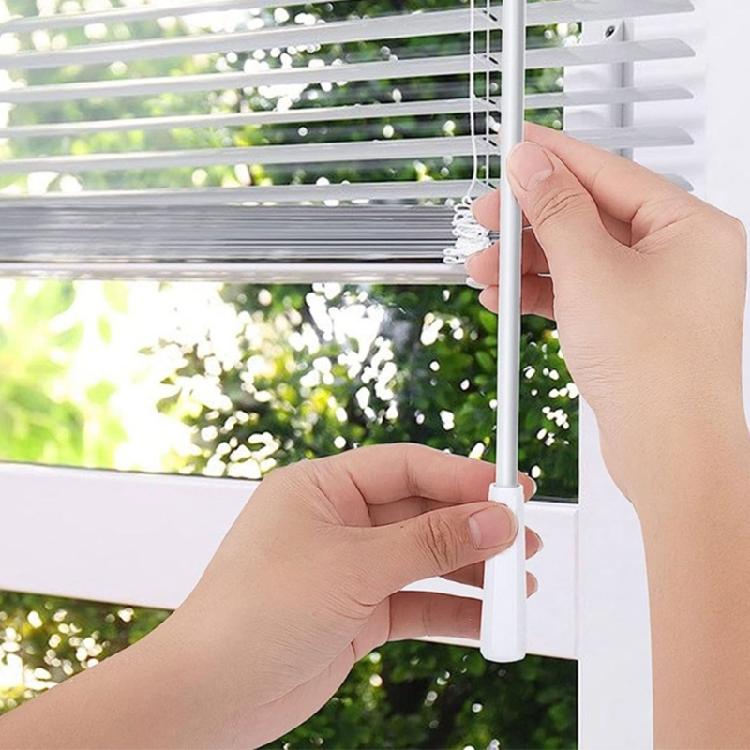 2pcs White Fiberglass Blind Rod Blind Wand with Solid Hook, Vertical Blinds Tilt Control, Curtain Accessories