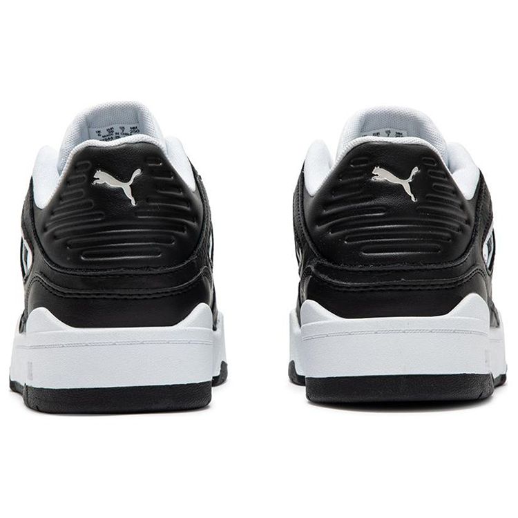 Puma Slipstream Leather Fabric Synthetic Leather Non-Slip Wear-Resistant Low-Top Sneakers Unisex Sneakers Black White 387544-26