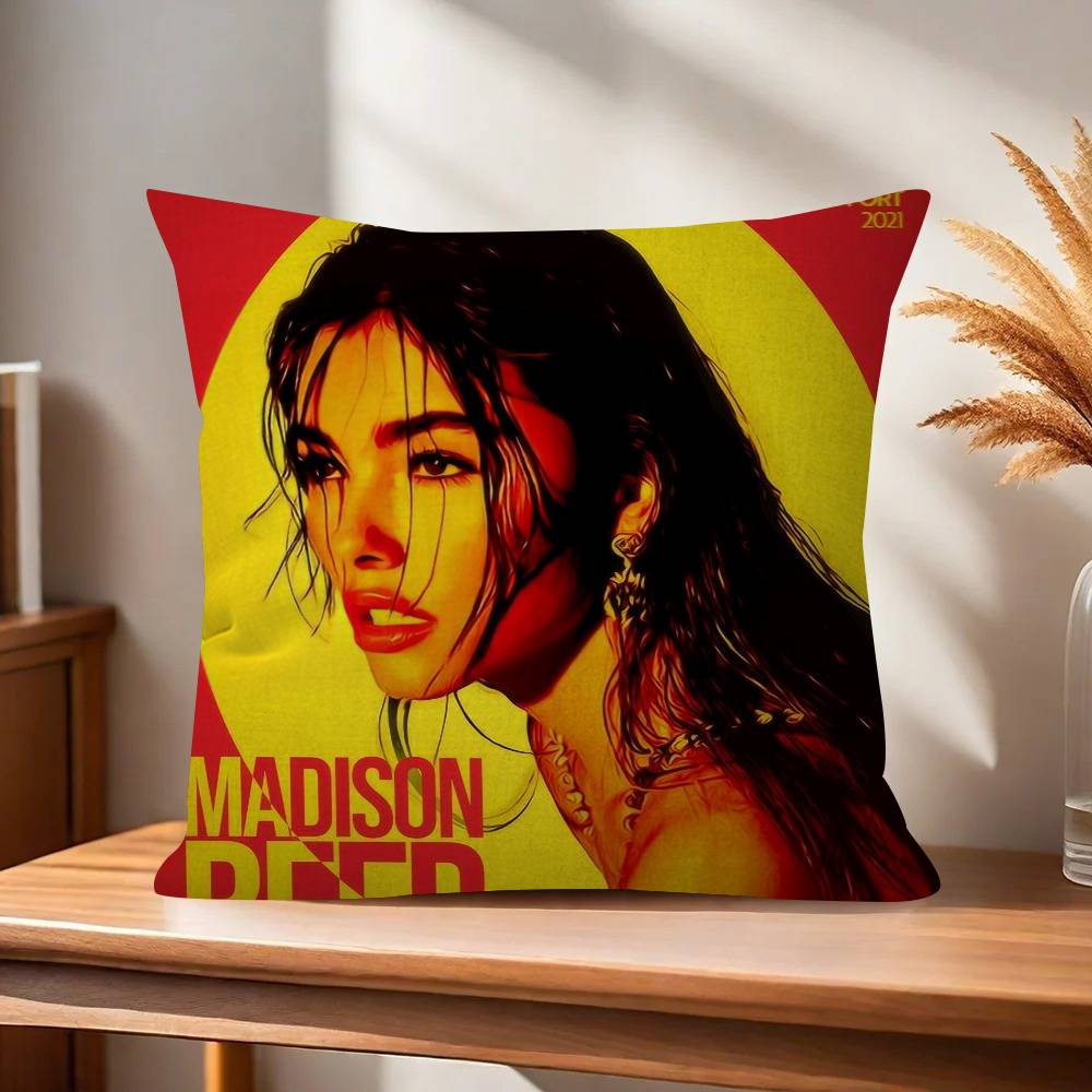 Singer Madison Beer Office Cushion Pillowcase Car Cushion CoverXCM Lumbar Pillowcase Sofa Pillowcover