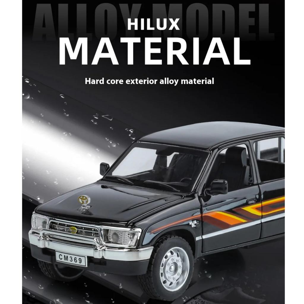 1/32 Scale Helax Simulation Alloy Car Model Toy Ornaments Collection Boy Gift with Sound and Light Off-road Pickup Truck