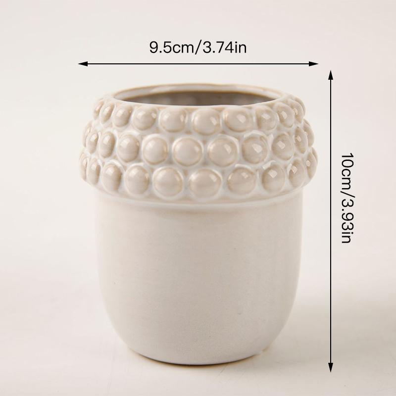 

Милый цветочный горшок в виде сосновой шишки, горшок для суккулентов, керамическая кашпо, настольное украшение, украшение для дома и сада 1 Piece