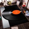 Vintage Vinyl Record Design Carpet for Living Room, Music Lover Decor Suitable for use as an anti-slip for living room bedroom sofas