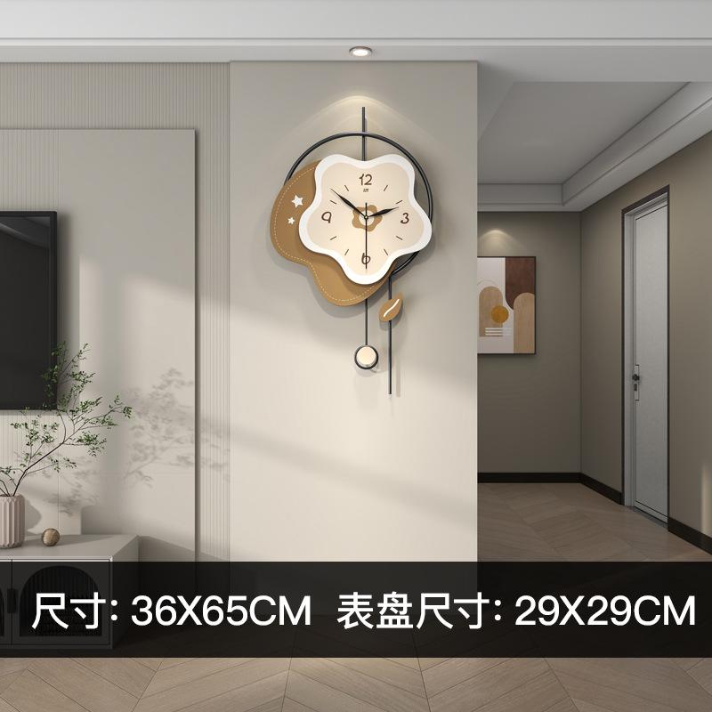Wall Clock Living Room High-end Sense Creative Cream Wind Simple Wall-mounted Dining Room Fashion Silent Flower Decoration Clock