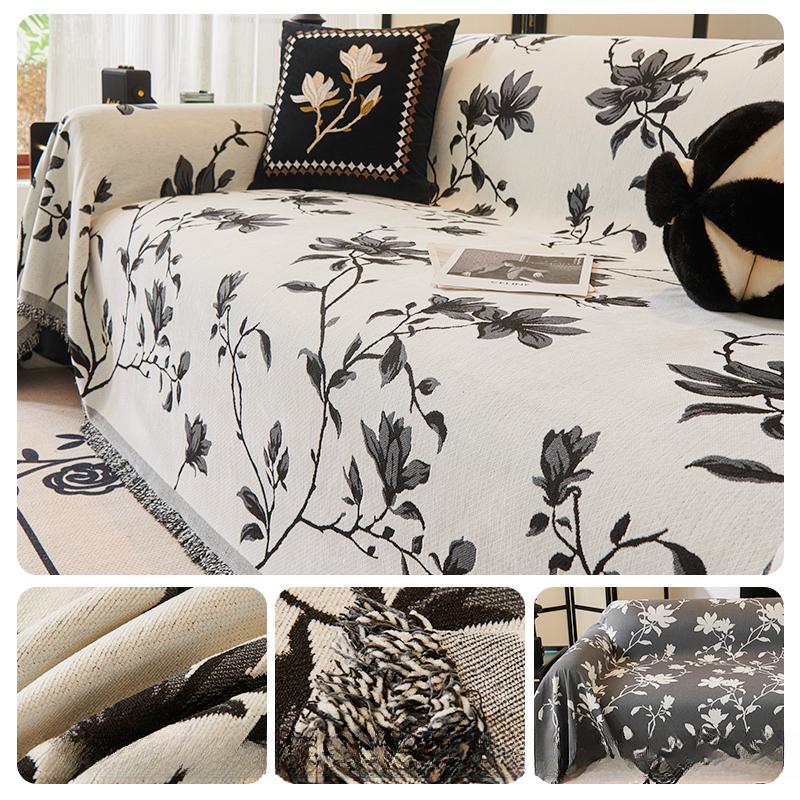 American Chenille Sofa Towel Cover Cloth for All Seasons, High-end Anti-cat Scratch, Anti-slip All-purpose Cover Blanket