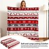 Christmas Plaid Blanket Comfortable Flannel Blanket Warm Snowflake Design for Sofa Bedding Home Decor Kids Adults Holiday Gift