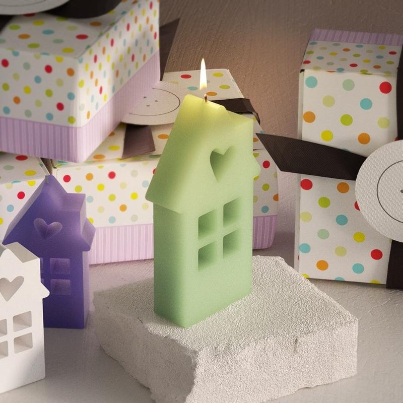 Silicone Soap Mold DIY Silicone Candle Molds Easter Clay Mould House Shaped Silicone Soap Making Molds Silicone Material