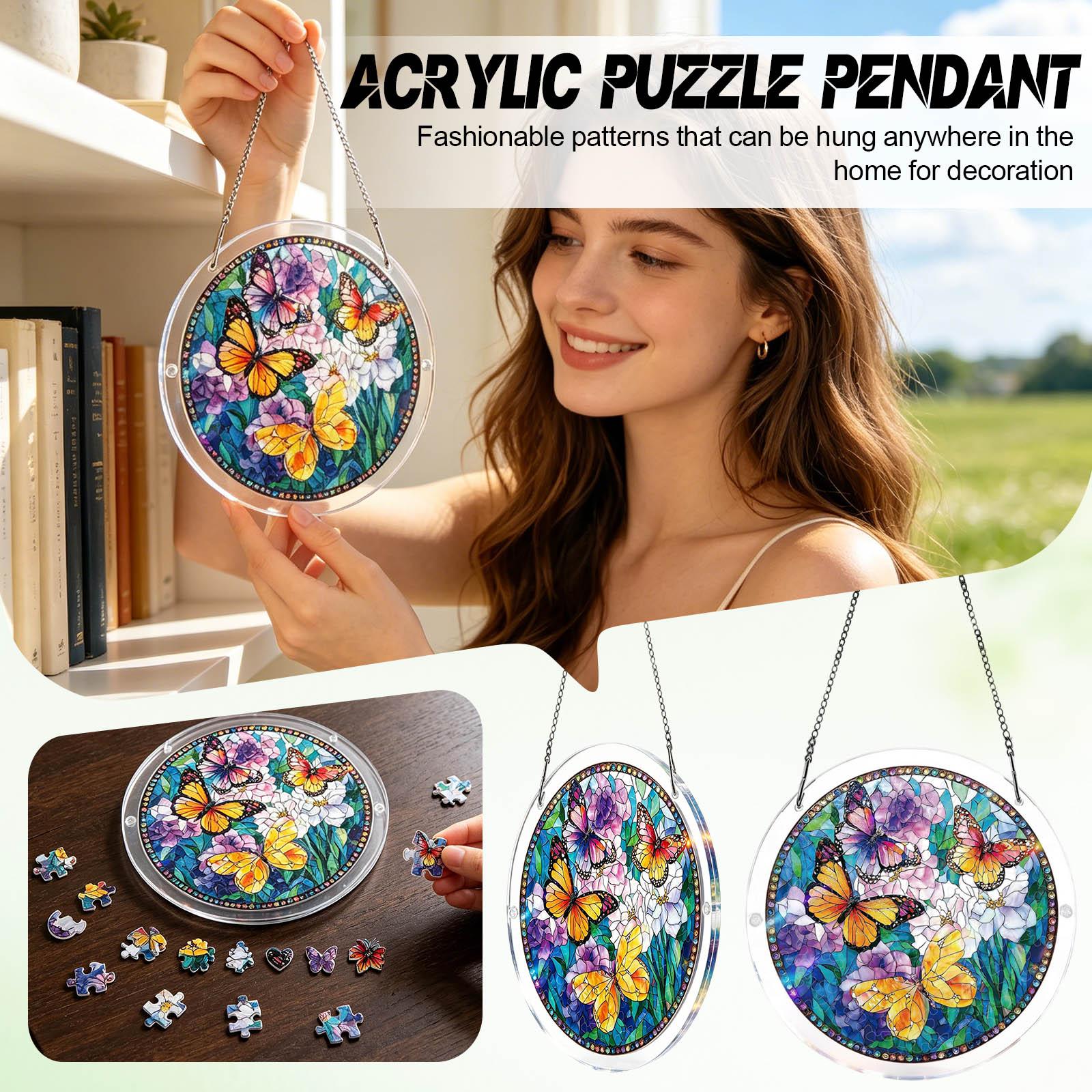 

Acrylic Puzzle Can Be Hung Doors, Gardens, Indoor And Outdoor Decoration. one size
